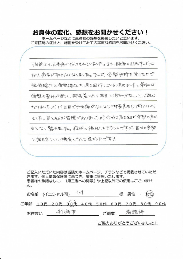 アンケート用紙